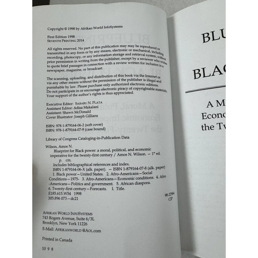 Blueprint for Black Power: A Moral, Political & Economic Imperative…~1st Edition